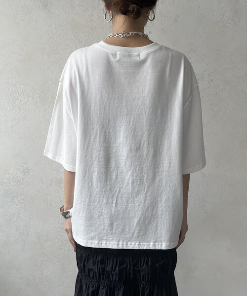 DouDou（ドゥドゥ）の「ピグメントロゴTEE（Tシャツ/カットソー・レディース・ブラック/ブラウン/ホワイト・FREE）」の15枚目の写真