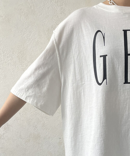 DouDou（ドゥドゥ）の「ピグメントロゴTEE（Tシャツ/カットソー・レディース・ブラック/ブラウン/ホワイト・FREE）」の18枚目の写真