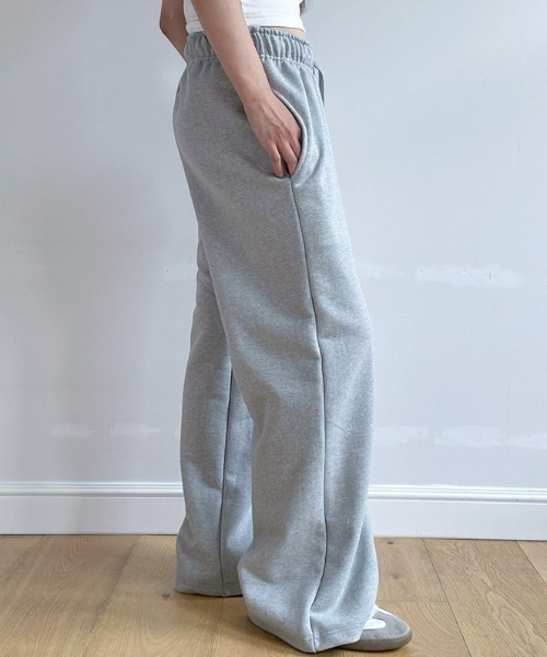 さらに100円引き◆MUAHMUAH◆LOGO PIGMENT WIDE BANDING PANTS A'GEM/9 × .kom 『muah muah/ムーアムーア』 LOGO PIGMENT WIDE