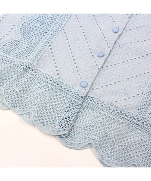 MODE ROBE（モードローブ）の「レースフリルノースリーブブラウス（Tシャツ/カットソー・レディース・ホワイト/ブラック/ブルー・FREE）」の6枚目の写真