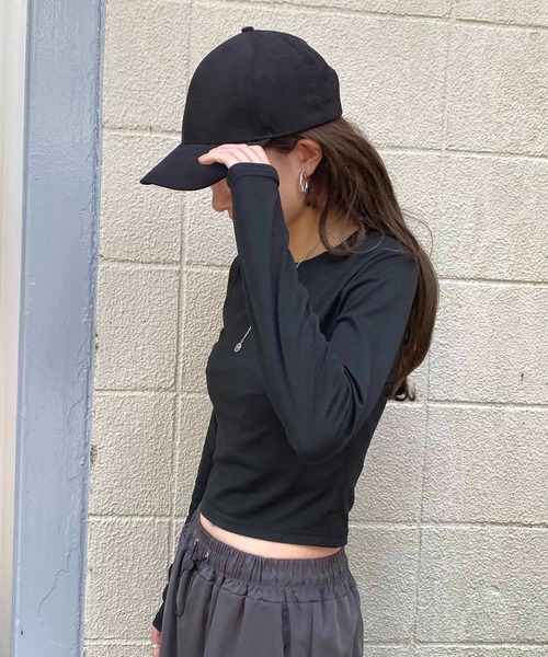 NANEA(ナネア)の「クロップド丈ロングTシャツ(Tシャツ/カットソー・レディース・ホワイト/グレー/ブラック・X-LARGE/LARGE/MEDIUM)」の12枚目の写真