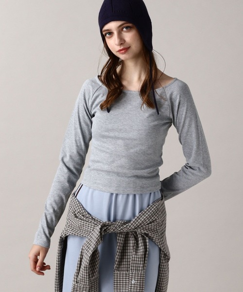 FOREVER 21(フォーエバー トゥエンティーワン)の「【2024FW】ボートネックTシャツ(Tシャツ/カットソー・レディース・オフホワイト/グレー/ブラック/その他/レッド・SMALL/MEDIUM)」の4枚目の写真