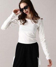 FOREVER 21 | 【2024FW】ボートネックＴシャツ(Tシャツ/カットソー)