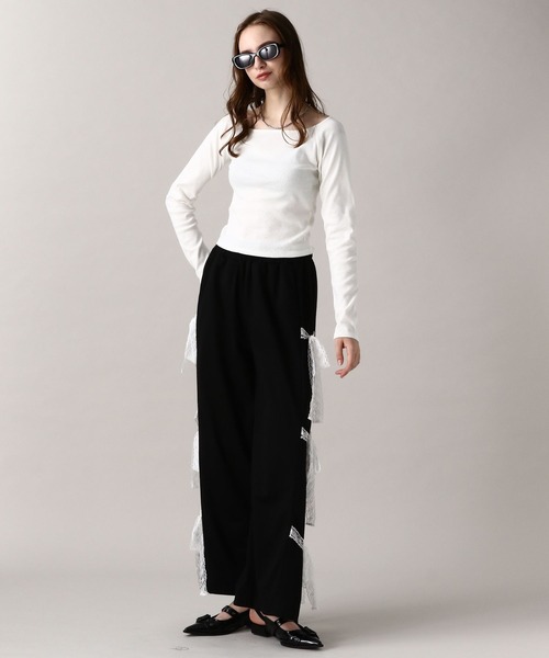 FOREVER 21(フォーエバー トゥエンティーワン)の「【2024FW】ボートネックTシャツ(Tシャツ/カットソー・レディース・オフホワイト/グレー/ブラック/その他/レッド・SMALL/MEDIUM)」の6枚目の写真