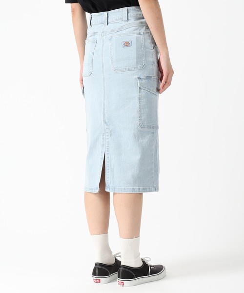 Dickies(ディッキーズ)の「デニム ロングスカート(デニムスカート・レディース・ライトブルー/インディゴブルー・25inch/26inch/27inch)」の4枚目の写真