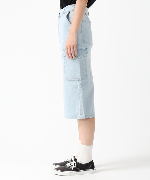 Dickies(ディッキーズ)の「デニム ロングスカート(デニムスカート・レディース・ライトブルー/インディゴブルー・25inch/26inch/27inch)」の5枚目の写真