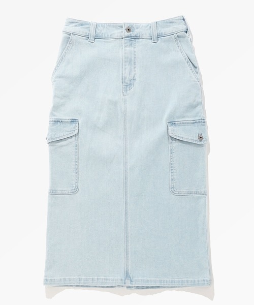 Dickies(ディッキーズ)の「デニム ロングスカート(デニムスカート・レディース・ライトブルー/インディゴブルー・25inch/26inch/27inch)」の6枚目の写真