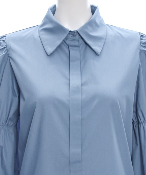 clear（クリア）の「マムルークスリーブ長袖ブラウス［大人 カジュアル 着回し力抜群］≪再入荷≫（シャツ/ブラウス・レディース・チャコールグレー/オフホワイト/ブルー/ピンク/サックスブルー・F）」の12枚目の写真