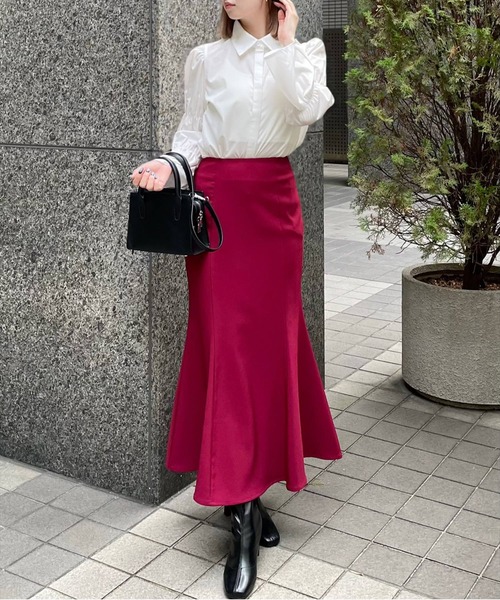 clear（クリア）の「マムルークスリーブ長袖ブラウス［大人 カジュアル 着回し力抜群］≪再入荷≫（シャツ/ブラウス・レディース・チャコールグレー/オフホワイト/ブルー/ピンク/サックスブルー・F）」の7枚目の写真