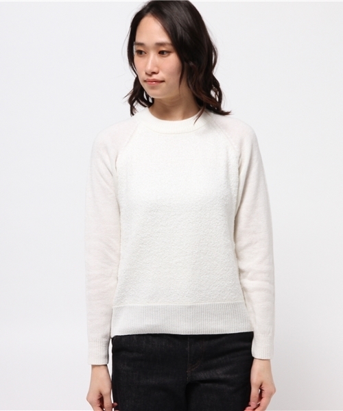 SEVENDAYS=SUNDAY(セブンデイズサンデイ)の「身頃フェザー プルオーバー(ニット/セーター・レディース・オフホワイト/杢グレー/ネイビー・LARGE/MEDIUM)」の8枚目の写真