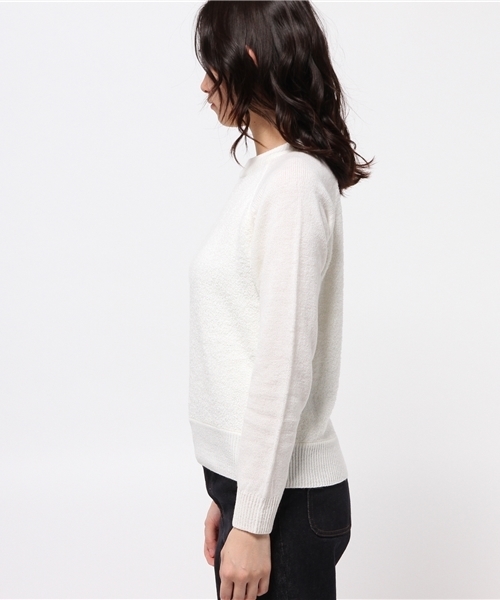 SEVENDAYS=SUNDAY(セブンデイズサンデイ)の「身頃フェザー プルオーバー(ニット/セーター・レディース・オフホワイト/杢グレー/ネイビー・LARGE/MEDIUM)」の9枚目の写真