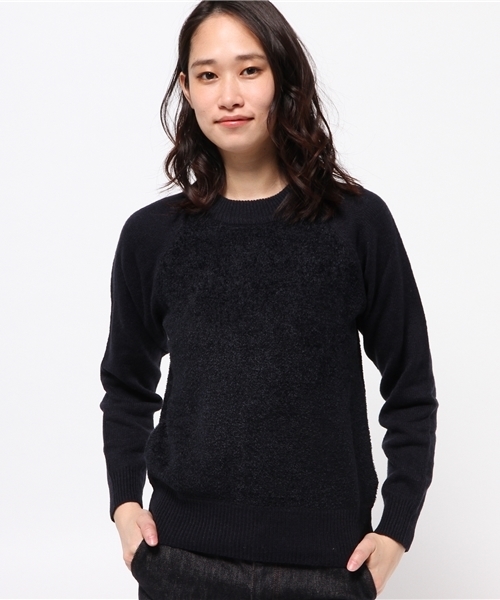 SEVENDAYS=SUNDAY(セブンデイズサンデイ)の「身頃フェザー プルオーバー(ニット/セーター・レディース・オフホワイト/杢グレー/ネイビー・LARGE/MEDIUM)」の12枚目の写真