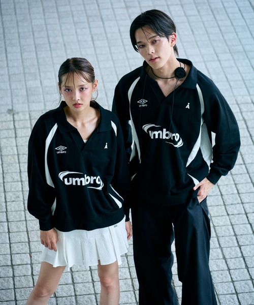 UMBRO×ALAND ユニフォームプルオーバー　ブラック ALAND（エーランド）の「UMBRO×ALAND／ユニフォームプルオーバー