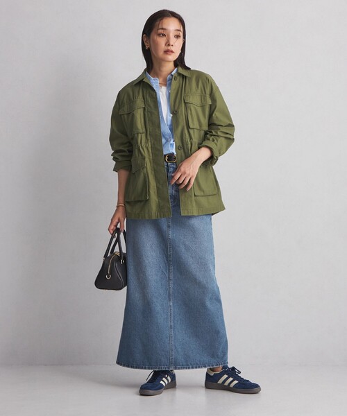 green label relaxing(グリーンレーベルリラクシング)の「<at ease> デニム スカート コバルトブルー(デニムスカート・レディース・コバルトブルー・36/38)」の5枚目の写真