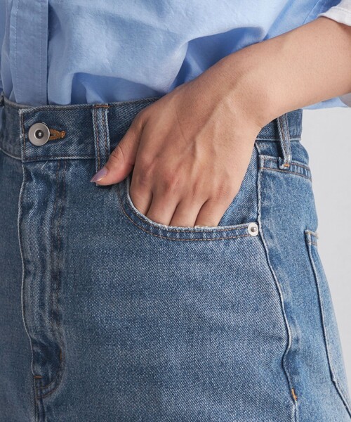 green label relaxing(グリーンレーベルリラクシング)の「<at ease> デニム スカート コバルトブルー(デニムスカート・レディース・コバルトブルー・36/38)」の14枚目の写真