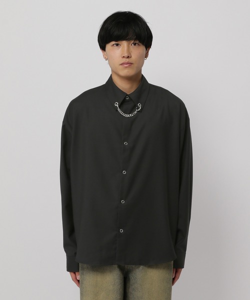 3.3 Field Trip （3.3フィールドトリップ）の「3.3 Field Trip／チェーンシャツ（シャツ/ブラウス・メンズ・ブラック/ホワイト・FREE）」の17枚目の写真