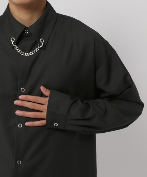 3.3 Field Trip （3.3フィールドトリップ）の「3.3 Field Trip／チェーンシャツ（シャツ/ブラウス・メンズ・ブラック/ホワイト・FREE）」の22枚目の写真