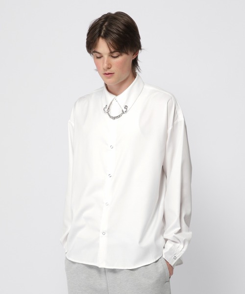 3.3 Field Trip （3.3フィールドトリップ）の「3.3 Field Trip／チェーンシャツ（シャツ/ブラウス・メンズ・ブラック/ホワイト・FREE）」の9枚目の写真