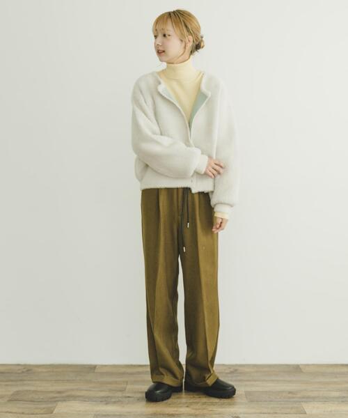ITEMS URBANRESEARCH(アイテムズ アーバンリサーチ)の「ダブルフェイスニットカーデ(カーディガン/ボレロ・レディース・イエロー系その他/チャコールグレー/オフホワイト・FREE)」の21枚目の写真