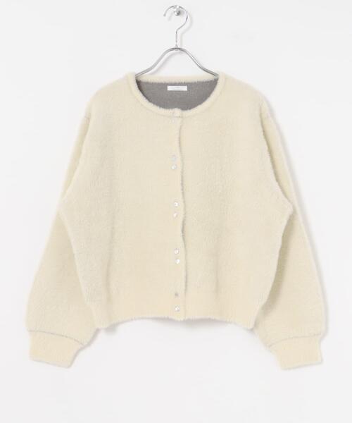 ITEMS URBANRESEARCH（アイテムズ アーバンリサーチ）の「ダブルフェイスニットカーデ（カーディガン/ボレロ・レディース・イエロー系その他/チャコールグレー/オフホワイト・FREE）」の6枚目の写真