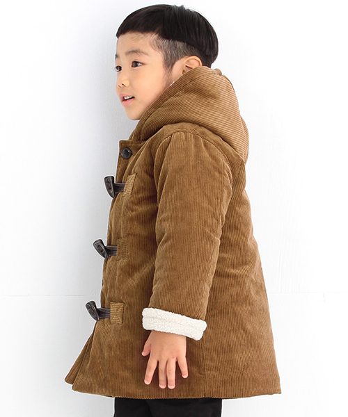 B:MING by BEAMS（ビーミングバイビームス）の「ビーミング by ビームス / コーデュロイダッフルコート（ダッフルコート・キッズ・ブラウン/ネイビー・100/120/110/130/140/150/80/90）」の7枚目の写真