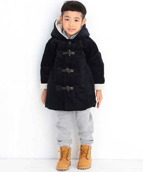 B:MING by BEAMS（ビーミングバイビームス）の「ビーミング by ビームス / コーデュロイダッフルコート（ダッフルコート・キッズ・ブラウン/ネイビー・100/120/110/130/140/150/80/90）」の3枚目の写真