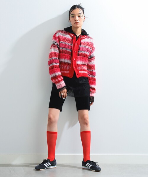 Ray BEAMS（レイビームス）の「【別注】BOUSSOLE / フェアアイル カーディガン（カーディガン/ボレロ・レディース・オフホワイト/レッド・ONE SIZE）」の4枚目の写真