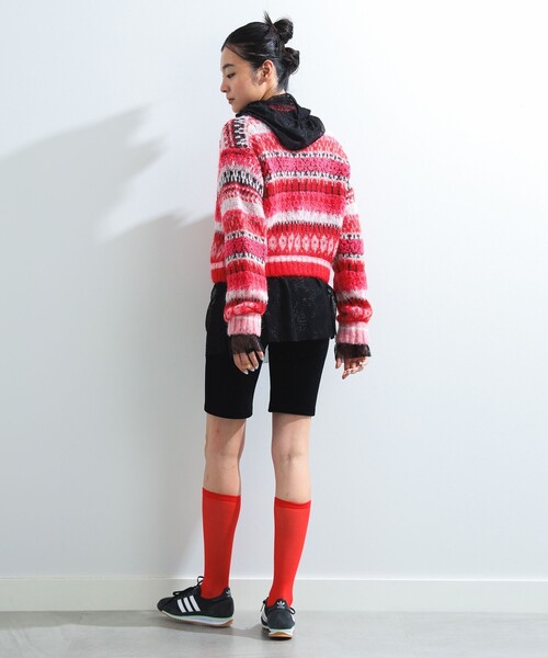 Ray BEAMS（レイビームス）の「【別注】BOUSSOLE / フェアアイル カーディガン（カーディガン/ボレロ・レディース・オフホワイト/レッド・ONE SIZE）」の6枚目の写真