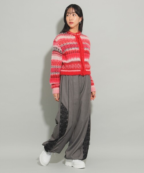 Ray BEAMS（レイビームス）の「【別注】BOUSSOLE / フェアアイル カーディガン（カーディガン/ボレロ・レディース・オフホワイト/レッド・ONE SIZE）」の12枚目の写真