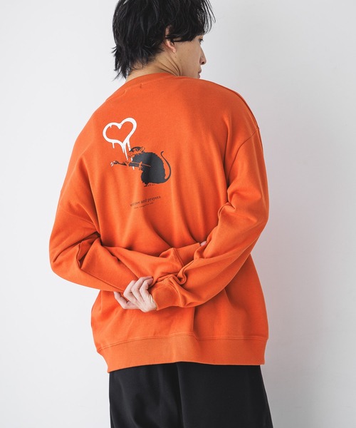 LOWRYS FARM（ローリーズファーム）の「BRANDALISEDウラケ 152707（Tシャツ/カットソー・メンズ・グレー/チャコールグレー/ネイビー/オレンジ/ブラウン/パープル/ミント・MEDIUM/LARGE）」の7枚目の写真