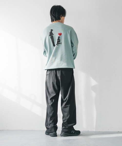 LOWRYS FARM（ローリーズファーム）の「BRANDALISEDウラケ 152707（Tシャツ/カットソー・メンズ・グレー/チャコールグレー/ネイビー/オレンジ/ブラウン/パープル/ミント・MEDIUM/LARGE）」の13枚目の写真