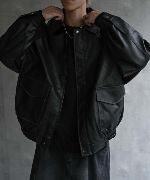 クオセ　フェイクレザージャケット Faux Leather Jacket – KUOSE.com