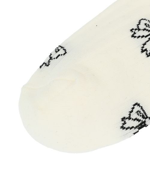 Candy Stripper（キャンディストリッパー）の「RIBBON RIB HIGH ソックス（ソックス/靴下・レディース・ブラック/オフホワイト・FREE）」の5枚目の写真