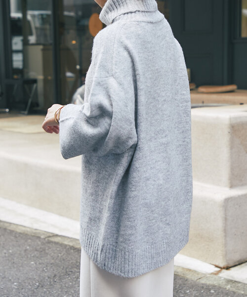 un dix cors（アンディコール）の「ヤクライクタートルニット（ニット/セーター・レディース・ピンク/グレー/ブラック/ホワイト系その他・FREE）」の8枚目の写真