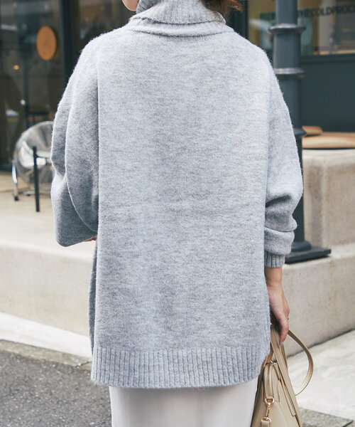 un dix cors（アンディコール）の「ヤクライクタートルニット（ニット/セーター・レディース・ピンク/グレー/ブラック/ホワイト系その他・FREE）」の9枚目の写真