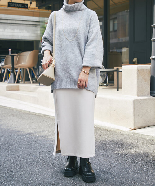 un dix cors（アンディコール）の「ヤクライクタートルニット（ニット/セーター・レディース・ピンク/グレー/ブラック/ホワイト系その他・FREE）」の14枚目の写真