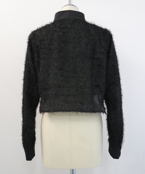 &g'aime（アンジェム）の「【&g'aime】フリンジジャガードクロップドシャツ　FRINGE JACQUARD CROPPED SHIRT（シャツ/ブラウス・レディース・アイボリー/ブラック・FREE）」の14枚目の写真