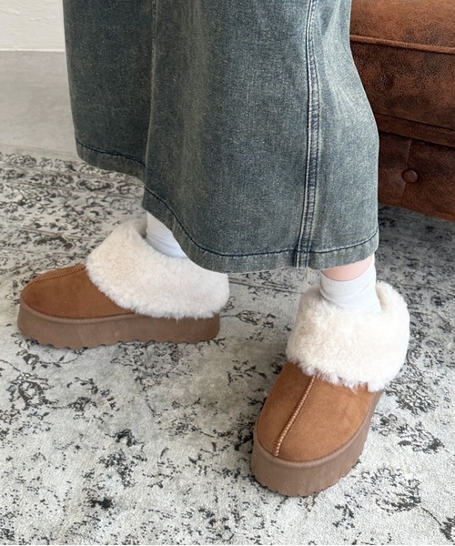 sedacle girl(セダクルガール)の「厚底ムートンサンダル(ブーツ・レディース・グレー/ブラック/ブラウン・SMALL/MEDIUM/LARGE)」の10枚目の写真