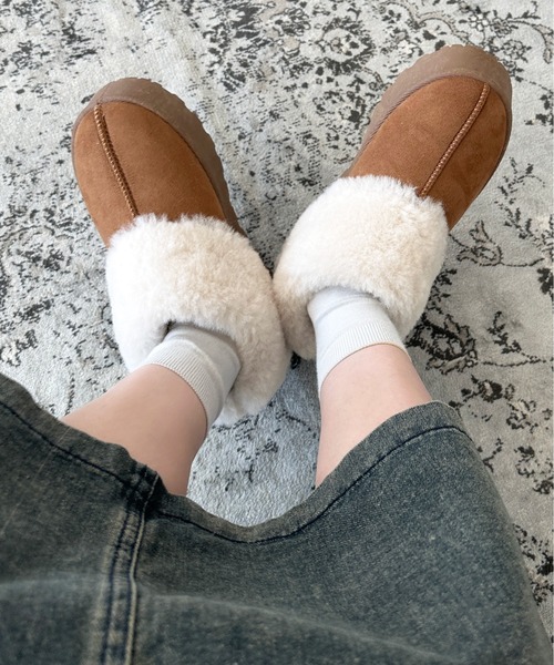 sedacle girl(セダクルガール)の「厚底ムートンサンダル(ブーツ・レディース・グレー/ブラック/ブラウン・SMALL/MEDIUM/LARGE)」の11枚目の写真