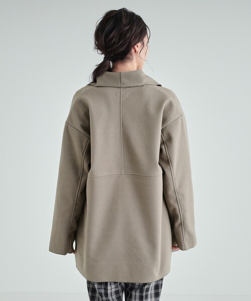 セール】大人のこなれ感漂う オープンカラー ショートコート