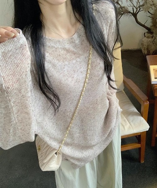 TONE SELECT GOODS(トーンセレクトグッズ)の「urbanfemine./シアーシンプルカットソー U7350(Tシャツ/カットソー・レディース・ブラウン/グレー・FREE)」の6枚目の写真
