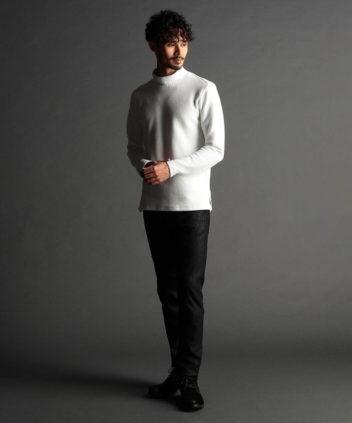 NICOLE CLUB FOR MEN（ニコルクラブフォーメン）の「モールバイヤス オフネックプルオーバー（その他トップス・メンズ・ブラック/オフホワイト/グレー・MEDIUM/LARGE/X-LARGE）」の4枚目の写真