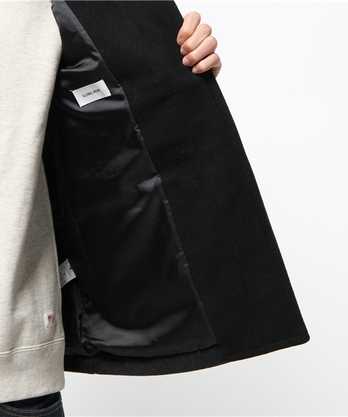 GLOBAL WORK(グローバルワーク)の「ウールダッフルコート/564446(ダッフルコート・メンズ・ベージュ/ダークブルー/ダークグレー・X-LARGE/LARGE/MEDIUM/SMALL)」の11枚目の写真