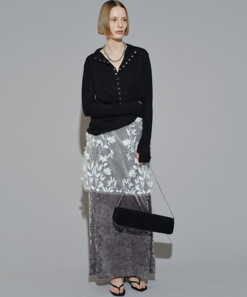 Flower pattern layered miniskirt / フラワーパターン