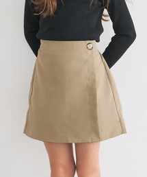 キッズ ウエストボタン付きスカートパンツ