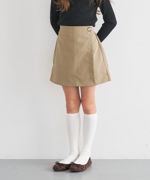 coca（coca）（コカ）の「キッズ ウエストボタン付きスカートパンツ（その他パンツ・キッズ・ベージュ/その他・150/140/130/120）」の4枚目の写真