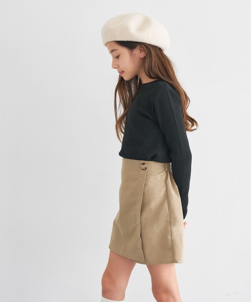 coca（coca）（コカ）の「キッズ ウエストボタン付きスカートパンツ（その他パンツ・キッズ・ベージュ/その他・150/140/130/120）」の5枚目の写真