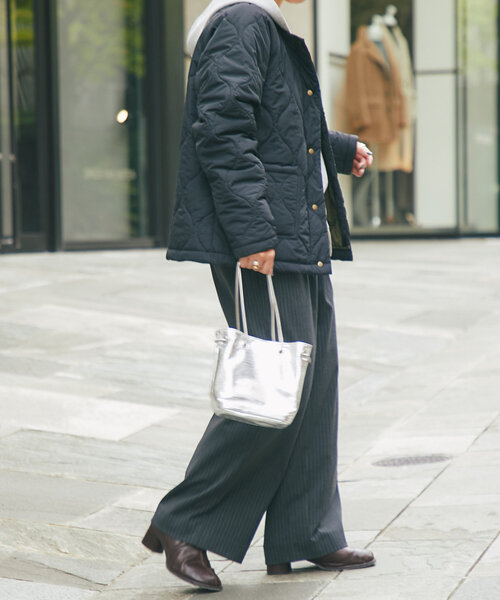 un dix cors（アンディコール）の「《2WAY》リバーシブルキルティングジャケット（ダウンジャケット/コート・レディース・ブラック/カーキ/ベージュ・FREE）」の21枚目の写真