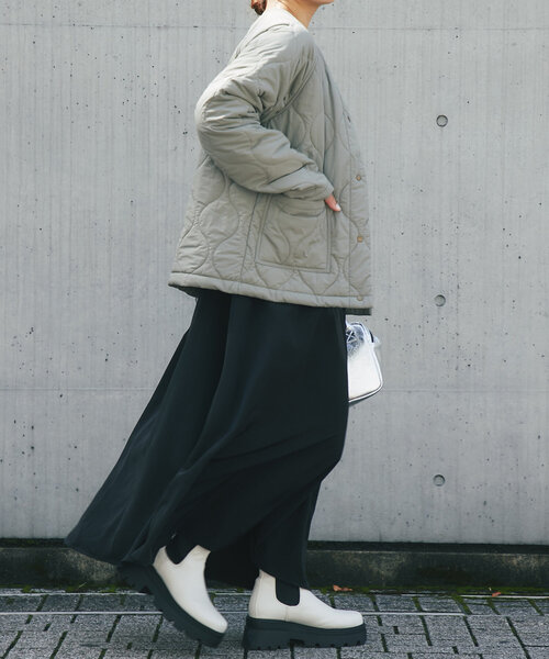 un dix cors（アンディコール）の「《2WAY》リバーシブルキルティングジャケット（ダウンジャケット/コート・レディース・ブラック/カーキ/ベージュ・FREE）」の11枚目の写真