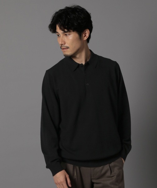 GLOBAL WORK（グローバルワーク）の「ニットポロシャツ/Salon de GW/133436（ポロシャツ・メンズ・ブラック/ライトベージュ/グリーン系その他6・MEDIUM/LARGE/X-LARGE/SMALL）」の8枚目の写真